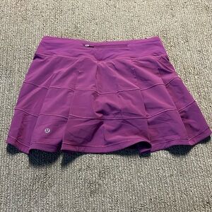 Lululemon pace rival skirt vivid plum size 6